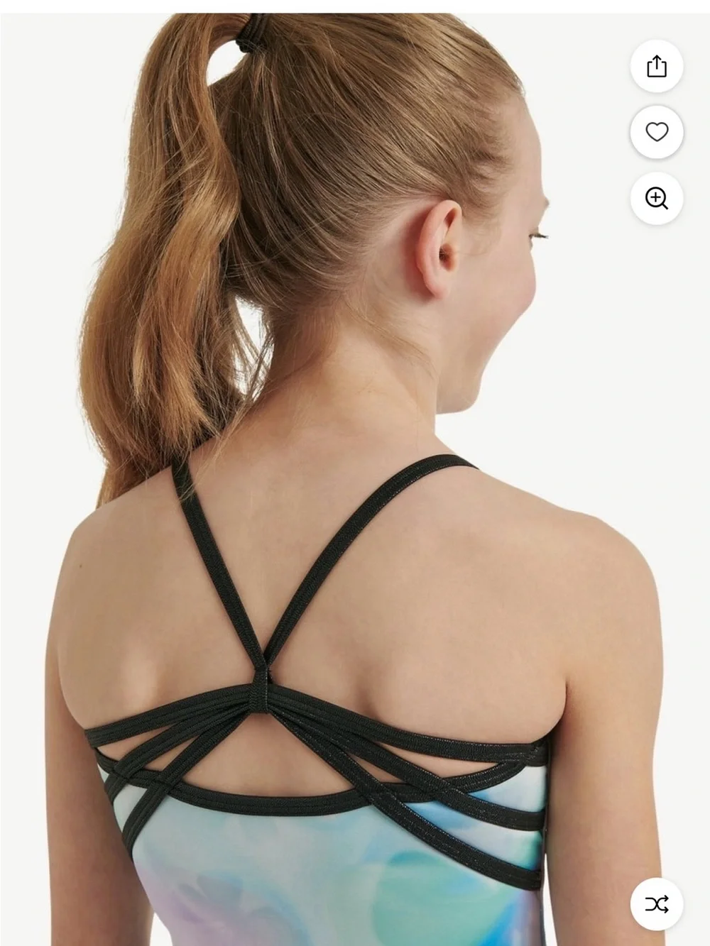 NWT Justice Girls Pastel Tie Dye Leotard w/ Matching Scrunchie Gymnastics Dance